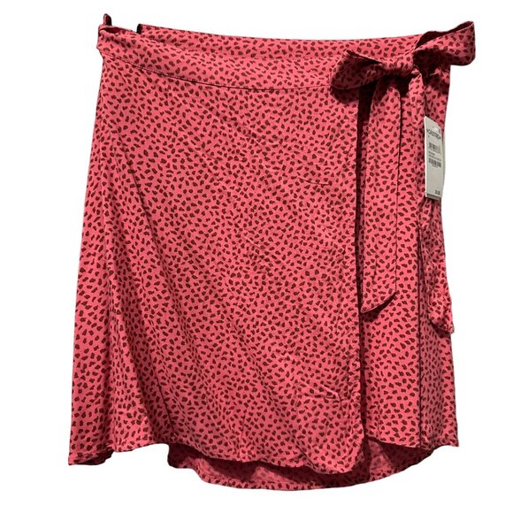 BP from Nordstrom NEW pink animal print wrap skirt size S - Picture 1 of 10